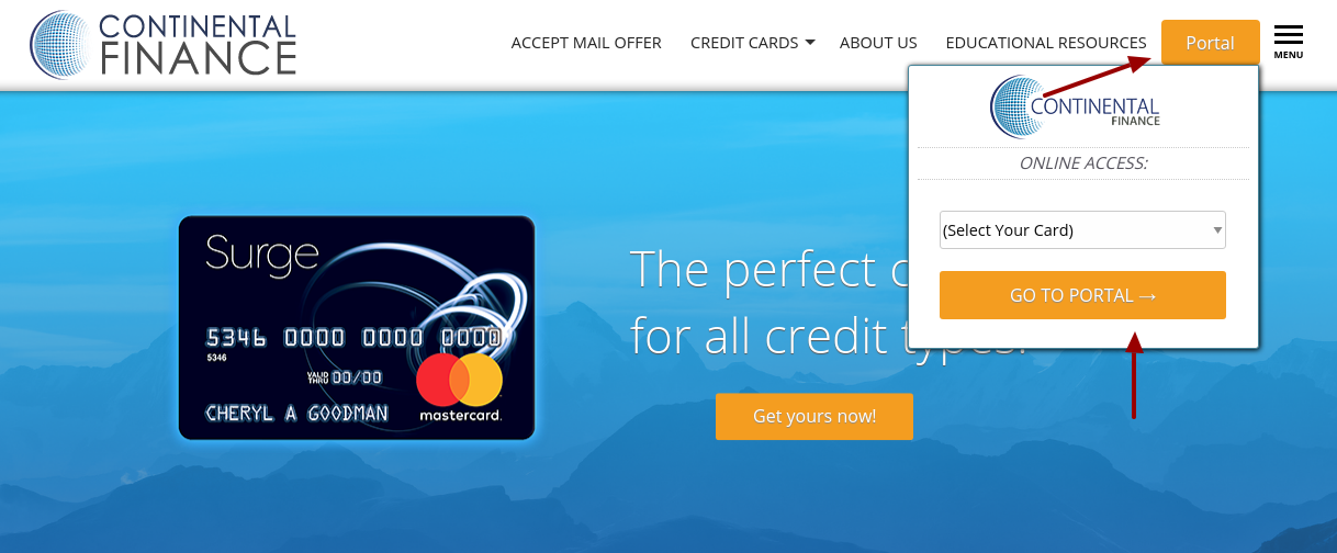 Continental Credit Card Login