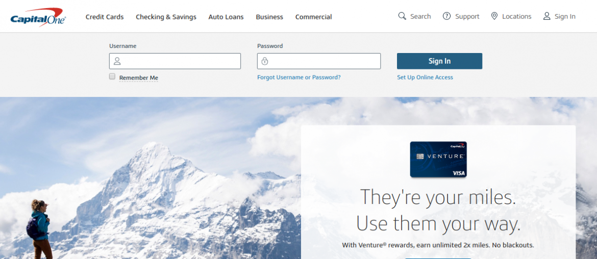 capital one sign in credit card account