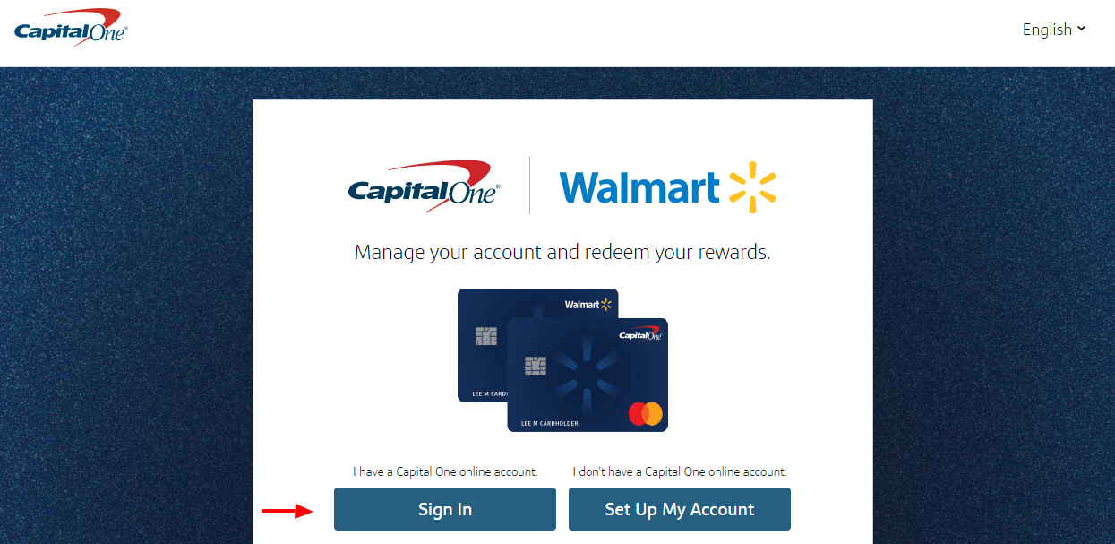 capital one credit card login